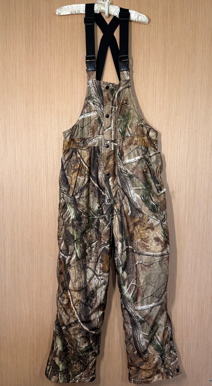 Field & Stream Realtree Camo Insulated Bib Overalls Mens Small Hunting